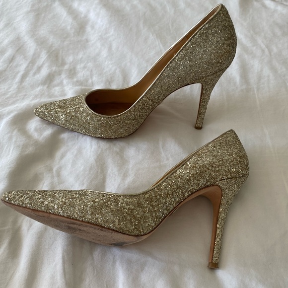 Badgley Mishka Champagne Glitter Pump- Excellent Used Condition - Picture 5 of 6
